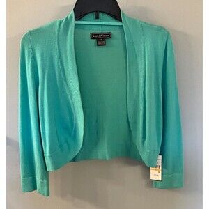 Jessica Howard Teal Long Sleeve Shrug Size Small NWT